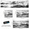 Black and White Ocean Wave Wallpaper. Peel and Stick Wall Mural. #6691