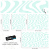 Mint Color Swirly Lines Abstract Wallpaper Mural. #6689