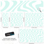 Mint Color Swirly Lines Abstract Wallpaper Mural. #6689