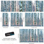 White Birch Tree Forest Wall Mural Wallpaper. Sunset Scenery. #6246