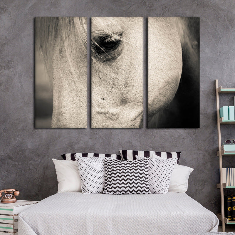 White Horse Eye Wall Art