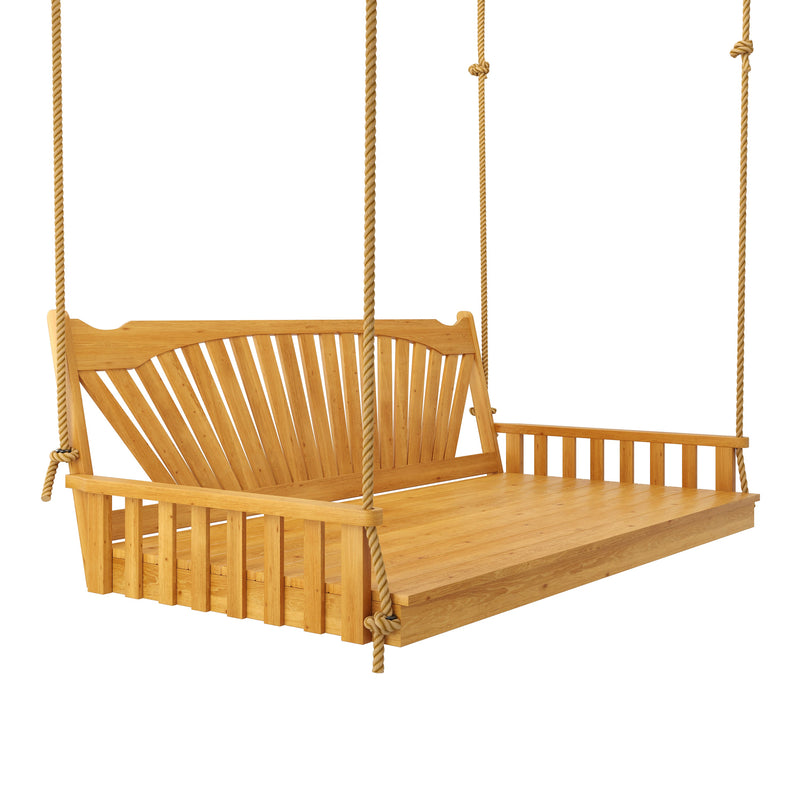 Keystone Amish Co. 5 Foot Sunburst Red Cedar Swing Bed, Natural Stain