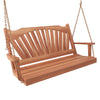 Keystone Amish Co. 6 Foot Sunburst Red Cedar Porch Swing With Cupholders