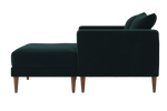 The Essential Loveseat Sectional in Recycled Velvet