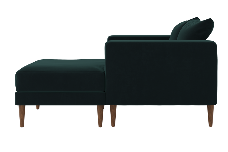 The Essential Loveseat Sectional in Recycled Velvet