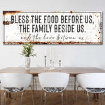 Bless The Food, Family And Love Sign