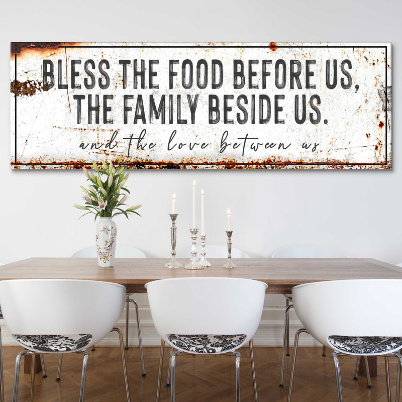 Bless The Food, Family And Love Sign