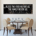 Bless The Food, Family And Love Sign