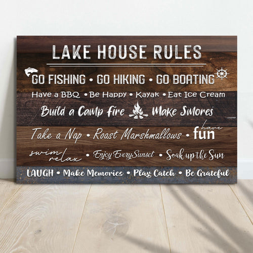 Lake House Rules Sign II