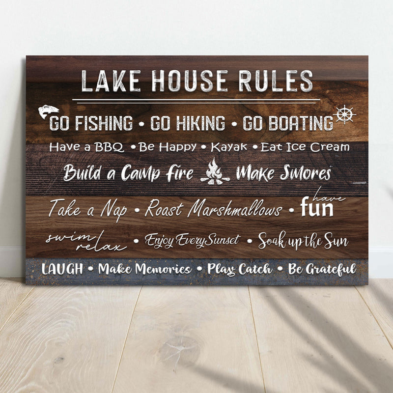 Lake House Rules Sign II
