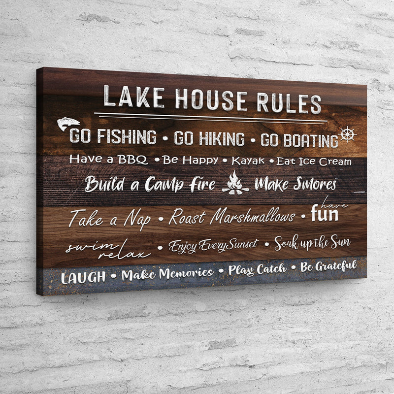 Lake House Rules Sign II