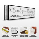 Count Your Blessings Sign III