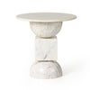 Neda Polished White Marble End Table | ready to ship!