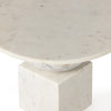 Neda Polished White Marble End Table | ready to ship!