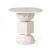 Neda Polished White Marble End Table | ready to ship!