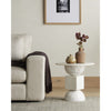 Neda Polished White Marble End Table | ready to ship!