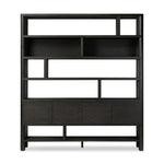 Noeline Smoked Black Oak Wide Bookcase | ready to ship!