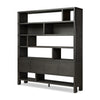 Noeline Smoked Black Oak Wide Bookcase | ready to ship!