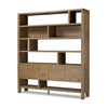 Noeline Worn Oak Wide Bookcase | ready to ship!