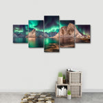 Swirling Moskenes Aurora Wall Art