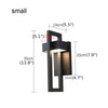 MIRODEMI® Black Retro Vintage Outdoor Waterproof LED Wall Lighting for Garden Porch