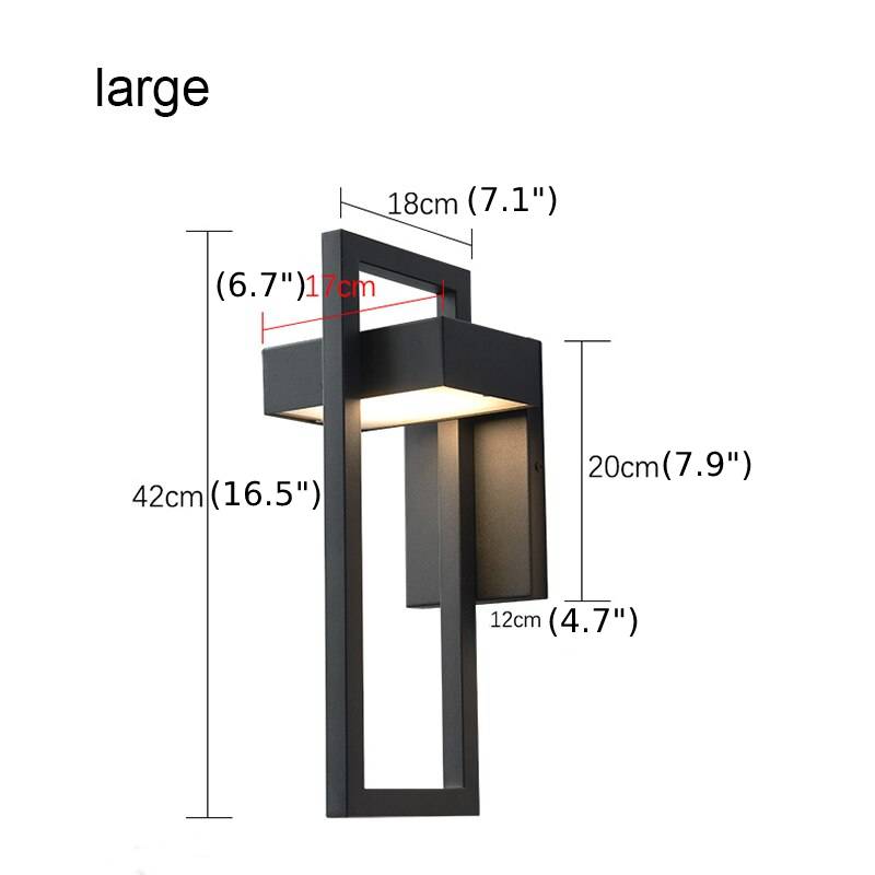 MIRODEMI® Black Retro Vintage Outdoor Waterproof LED Wall Lighting for Garden Porch