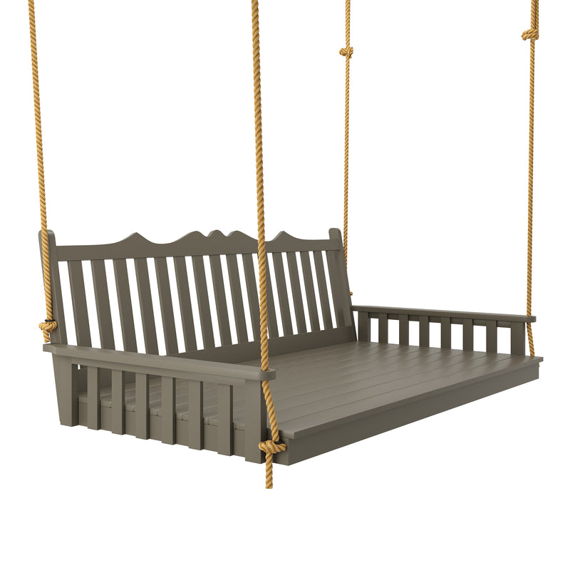 Keystone Amish Co. Twin York Porch Swing Bed, Olive Grey Paint