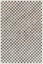 Halen Taupe Checkered Area Rug