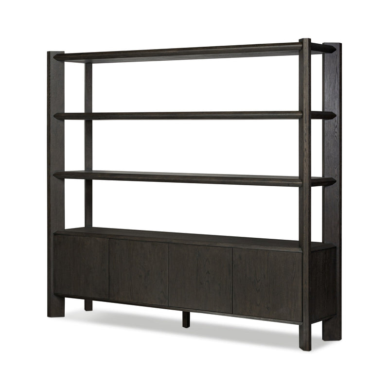 Orwin Smoked Black Oak Wide Bookshelf | ready to ship!