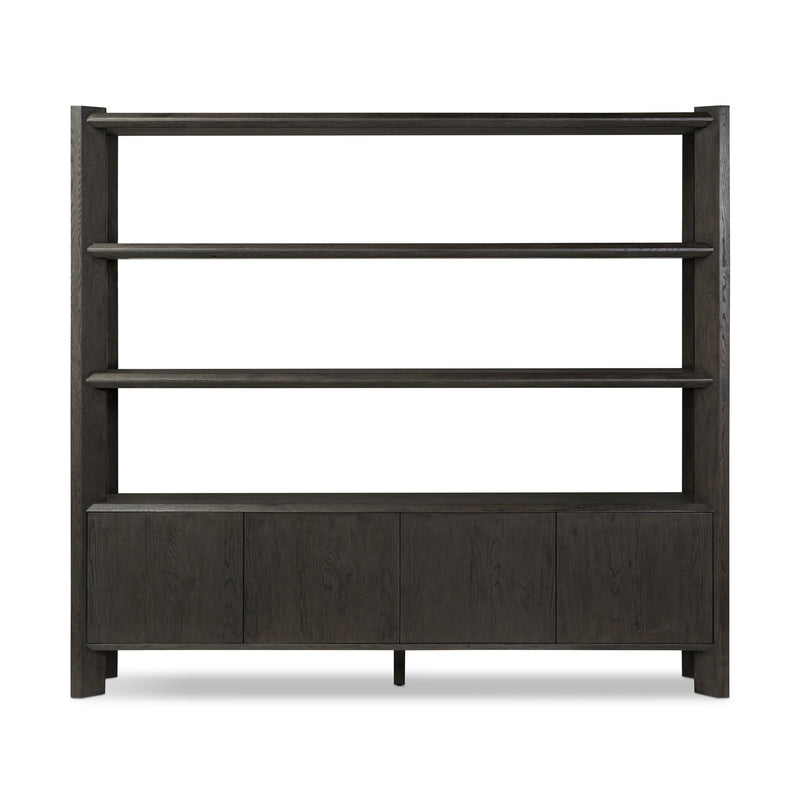 Orwin Smoked Black Oak Wide Bookshelf | ready to ship!