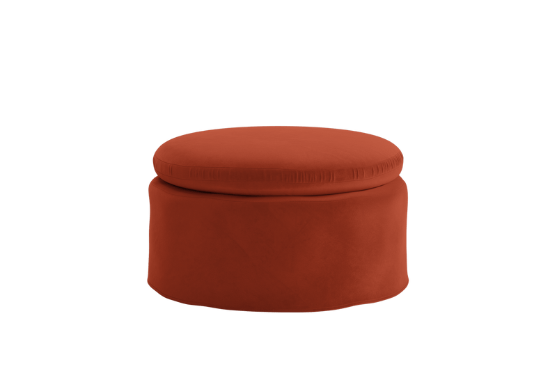 The Evergreen Ottoman in Recycled Velvet