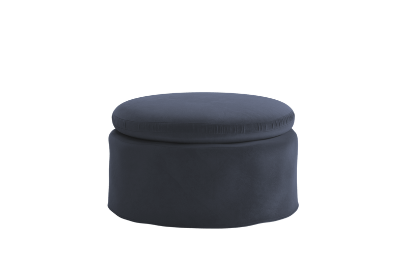 The Evergreen Ottoman in Recycled Velvet