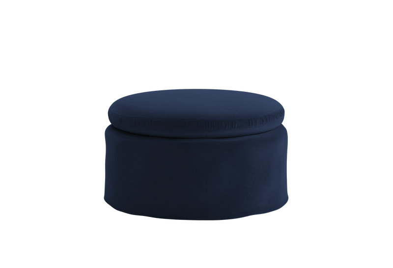 The Evergreen Ottoman in Recycled Velvet