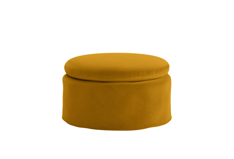 The Evergreen Ottoman in Recycled Velvet