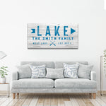 Wooden Lake Arrow Sign