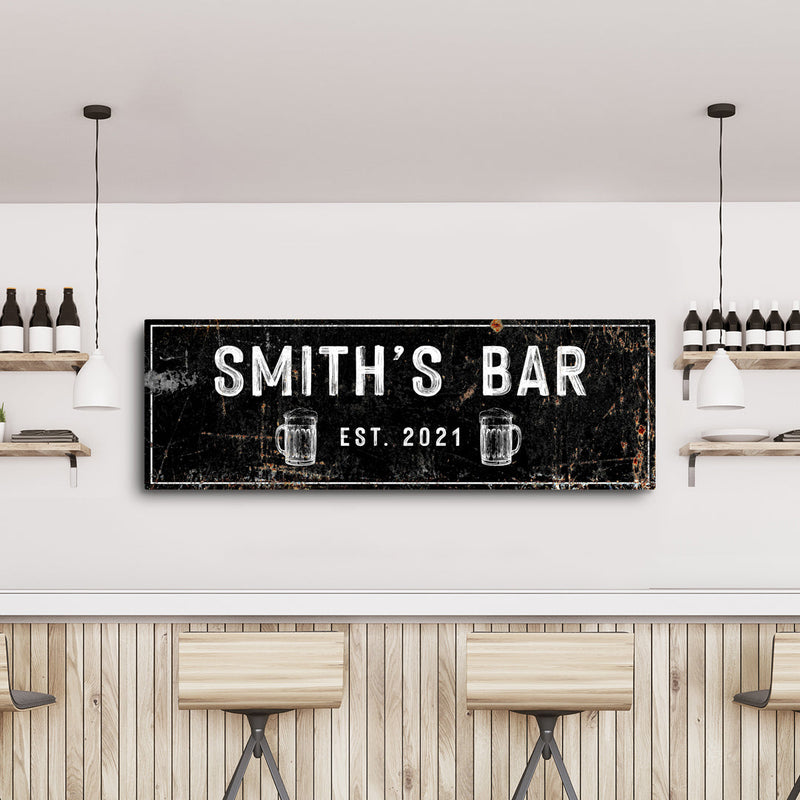 Family Bar Rustic Sign