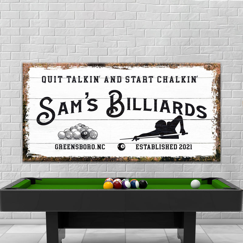 Billiards Room Sign II