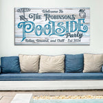 Personalized Poolside Party Sign
