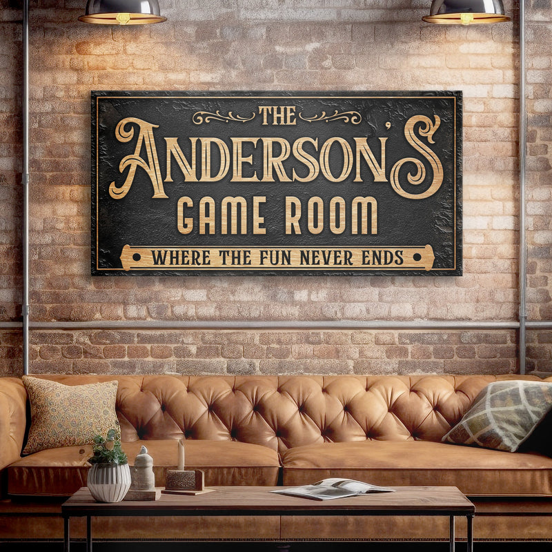 Personalized Game Room Sign III