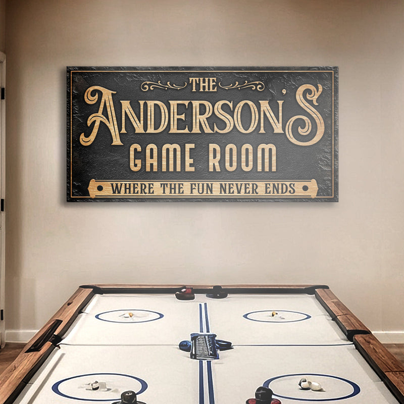 Personalized Game Room Sign III