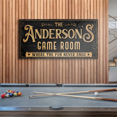 Personalized Game Room Sign III