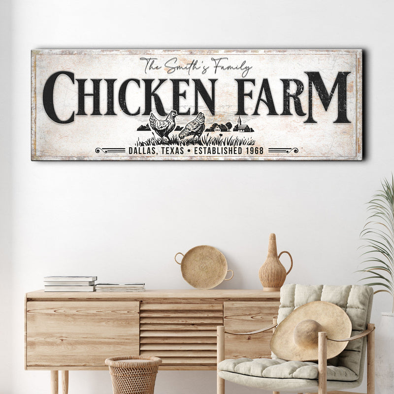 Chicken Family Farm Sign