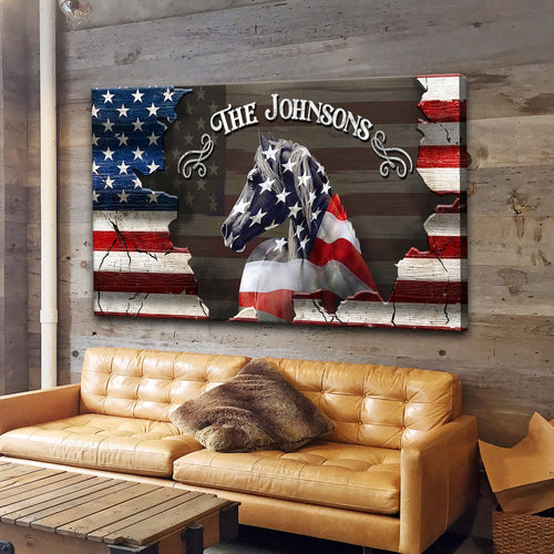 American Horse Wall Art Sign