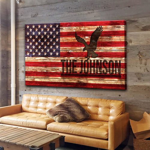 Rustic American Flag Sign