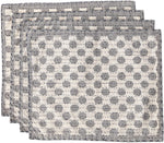 Artisan Hand Loomed Placemat - Gray Dots - 14" x 19"- Set of 4