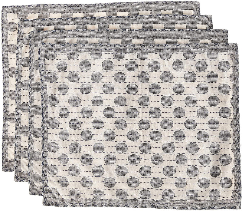 Artisan Hand Loomed Placemat - Gray Dots - 14" x 19"- Set of 4