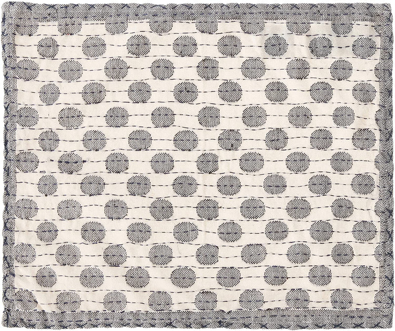 Artisan Hand Loomed Placemat - Gray Dots - 14" x 19"- Set of 4