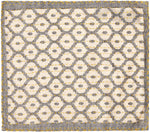 Artisan Hand Loomed Placemat - Gray with Yellow Stitching - 14" x 19"- Set of 4