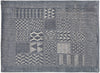 Artisan Hand Loomed Placemat - Indigo Blocks - 14" x 19"- Set of 4