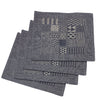 Artisan Hand Loomed Placemat - Indigo Blocks - 14" x 19"- Set of 4